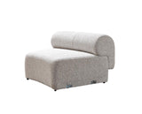 Esmeralda Stone Boucle 3-Piece Curved Sectional - Ella Furniture