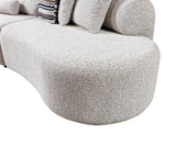 Esmeralda Stone Boucle 3-Piece Curved Sectional - Ella Furniture