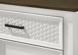 Everdeen Nutmeg/White Modern Contemporary Solid Wood 5-Drawers Chest - Ella Furniture