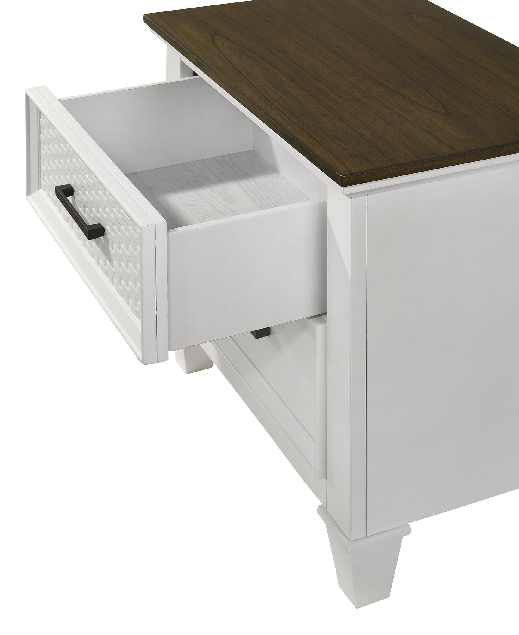 Everdeen White Modern Contemporary Solid Wood Queen Bed - Ella Furniture