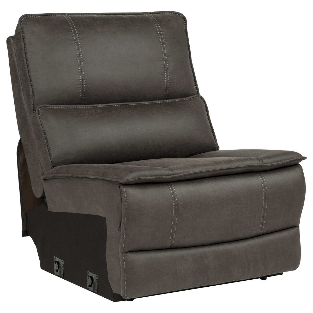 Marcell 6-Piece L-Shaped Power Reclining Sectional with Console Grey — product image 11