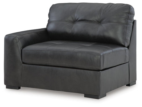 Brindley Fog 4-Piece Sectional with Ottoman — angled view