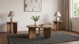 Dale 3-Piece Round Mango Wood Coffee and End Table Set Honey Mango — product image 2