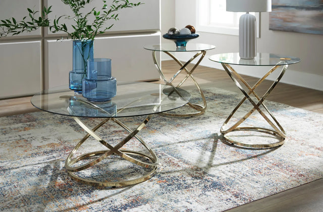 Champagne Coffee Table with Two End Tables — product view