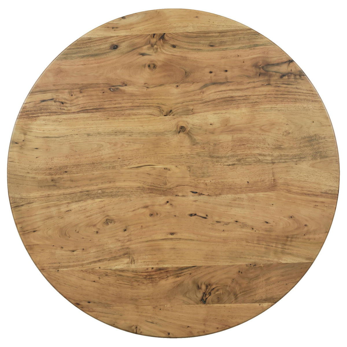 Snyder Round Pedestal Solid Wood Dining Table Natural Acacia — product image 4
