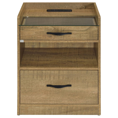 Furda Mango 2-Drawer LED Nightstand with Speaker — product image 4
