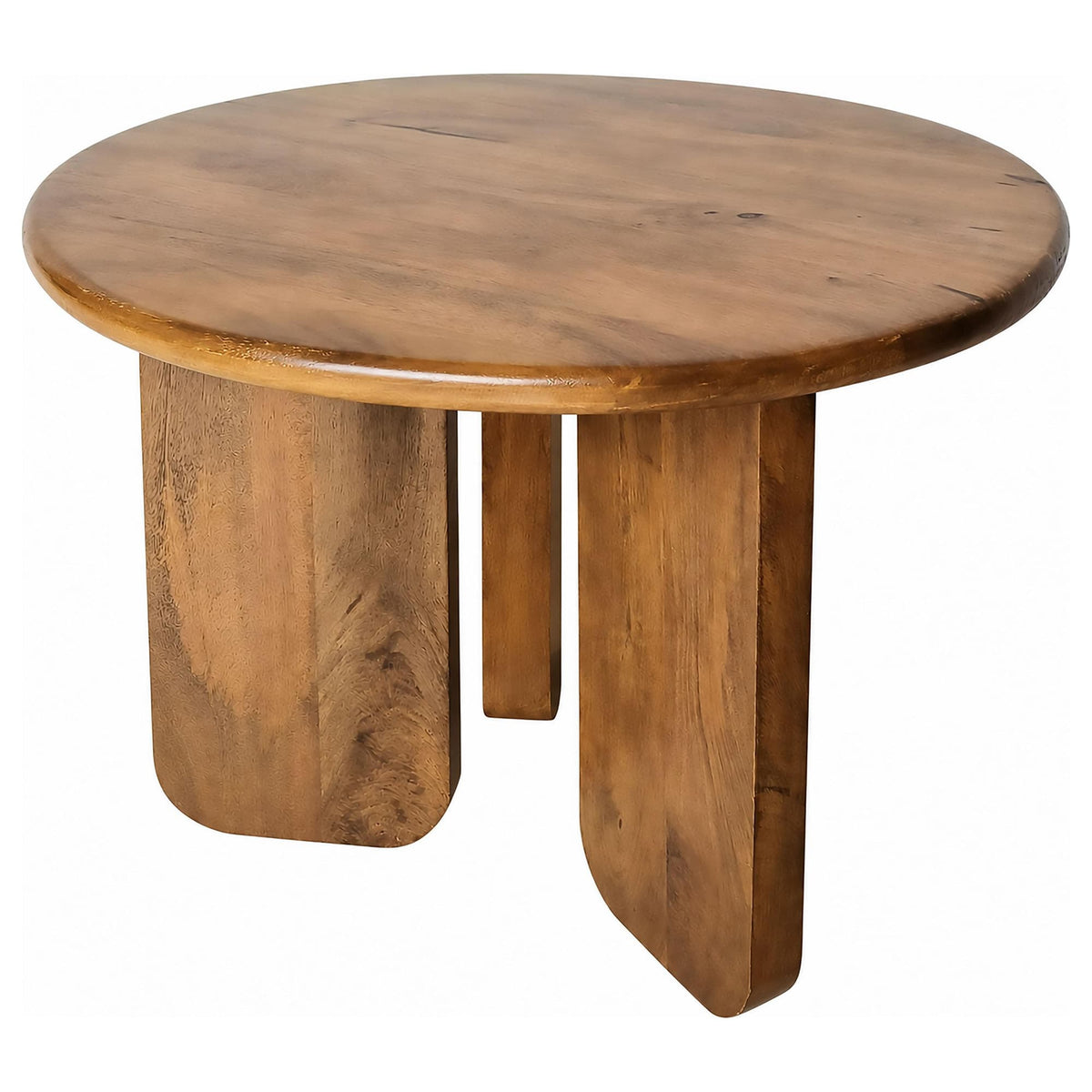 Dale 2-Piece Round Mango Wood Coffee and End Table Set Honey Mango — product image 4
