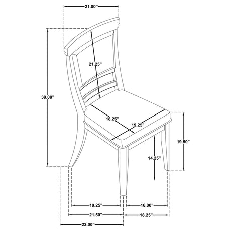 Cresswell Tan Upholstered Dining Side Chair Set of 2 — product image 15