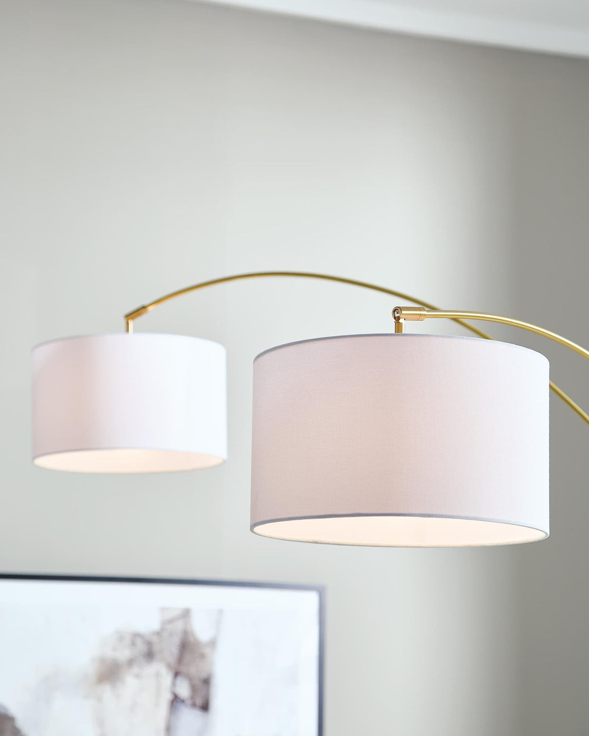 Valo Gold Finish Arc Lamp — detail view
