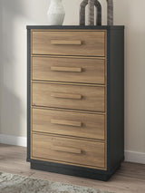 Kozmour Black/Brown Chest of Drawers — product view