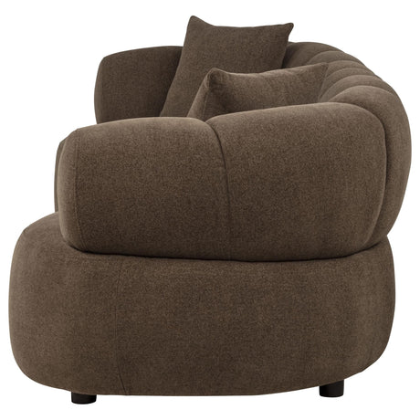 Casarin Brown Fabric Channel-Back Sofa — product image 4