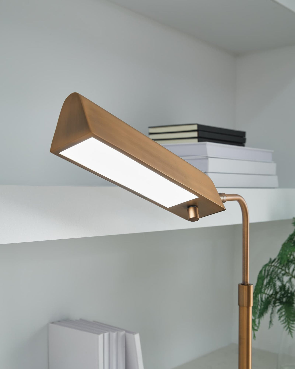 Yafe Bronze Finish Desk Lamp — detail view