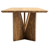 Sosa Solid Mango Wood Dining Table with Angular Base Light Brown — product image 5