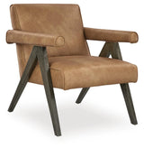 Goda Caramel Accent Chair — angled view