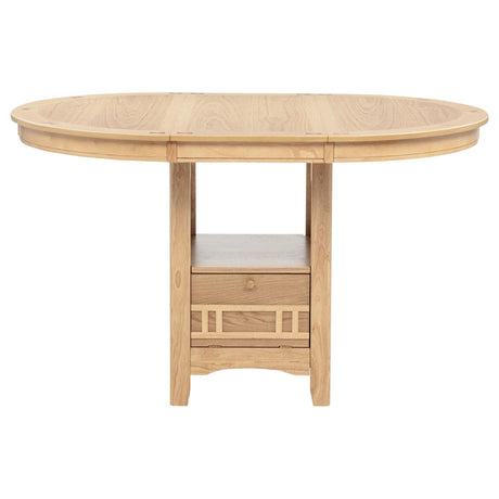 Lavon 5-Piece Oval Counter Height Extension Dining Set Light Oak — product image 5