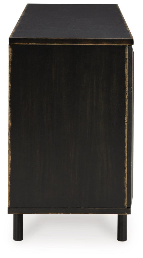 Fair Ridge Distressed Black Accent Cabinet - Ella Furniture