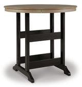 Fairen Black/driftwood Trail Outdoor Bar Table And 2 Barstools - Ella Furniture