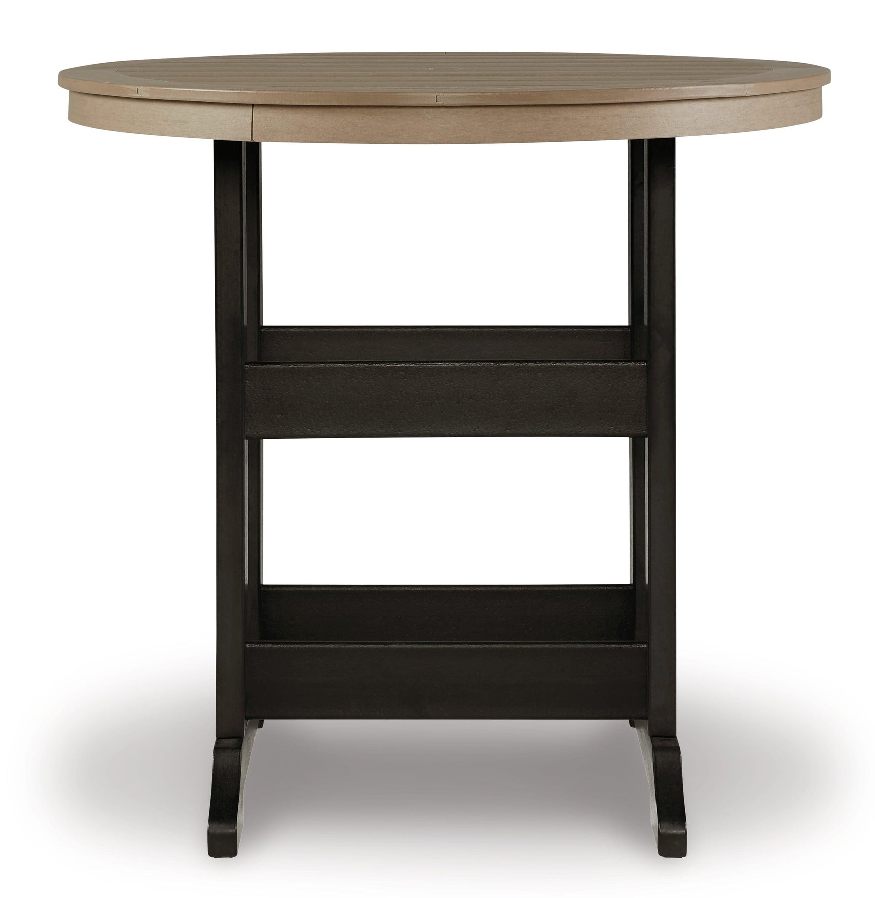 Fairen Black/driftwood Trail Outdoor Bar Table And 4 Barstools - Ella Furniture