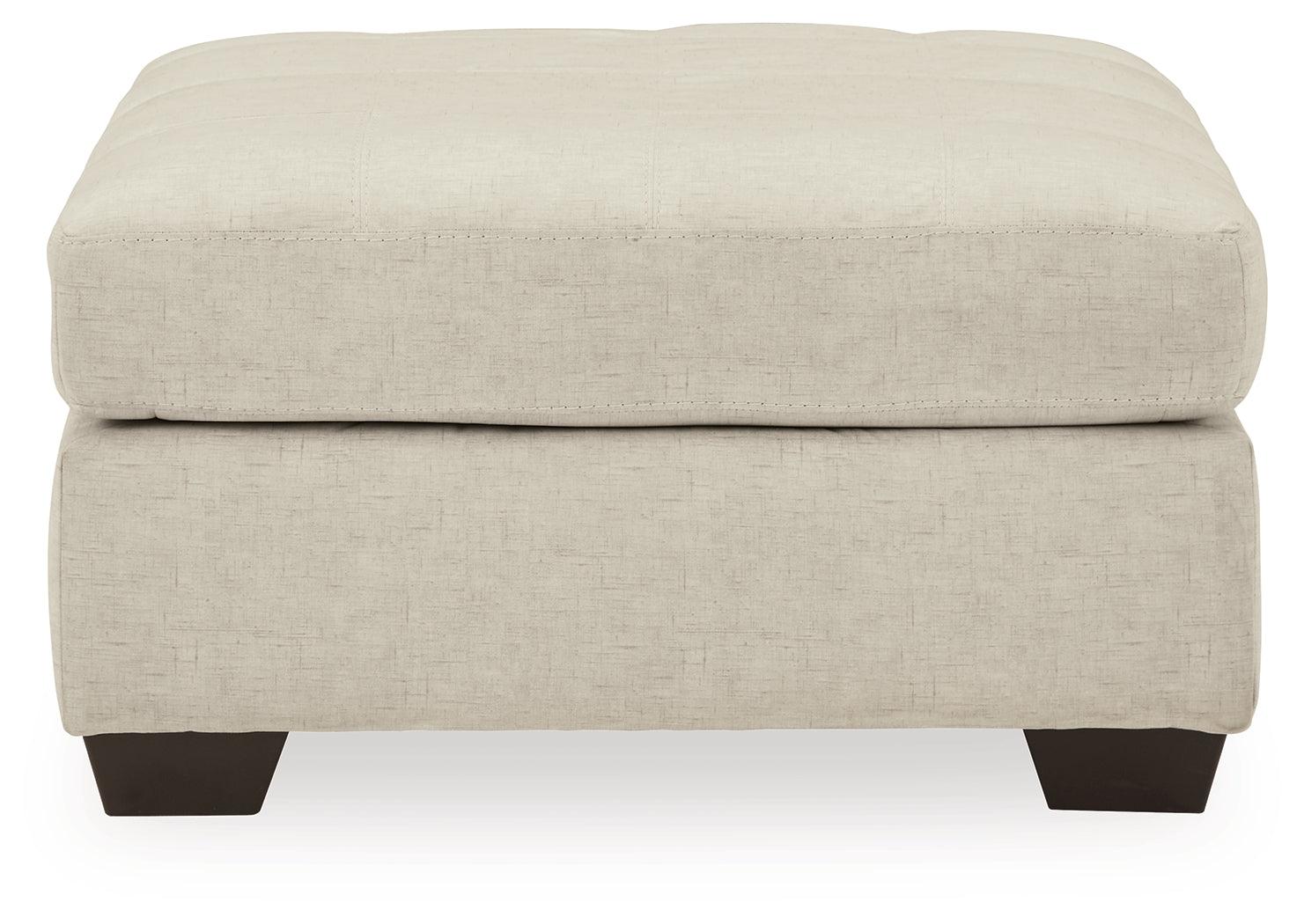 Falkirk Parchment 2-Piece Sectional With Ottoman - Ella Furniture