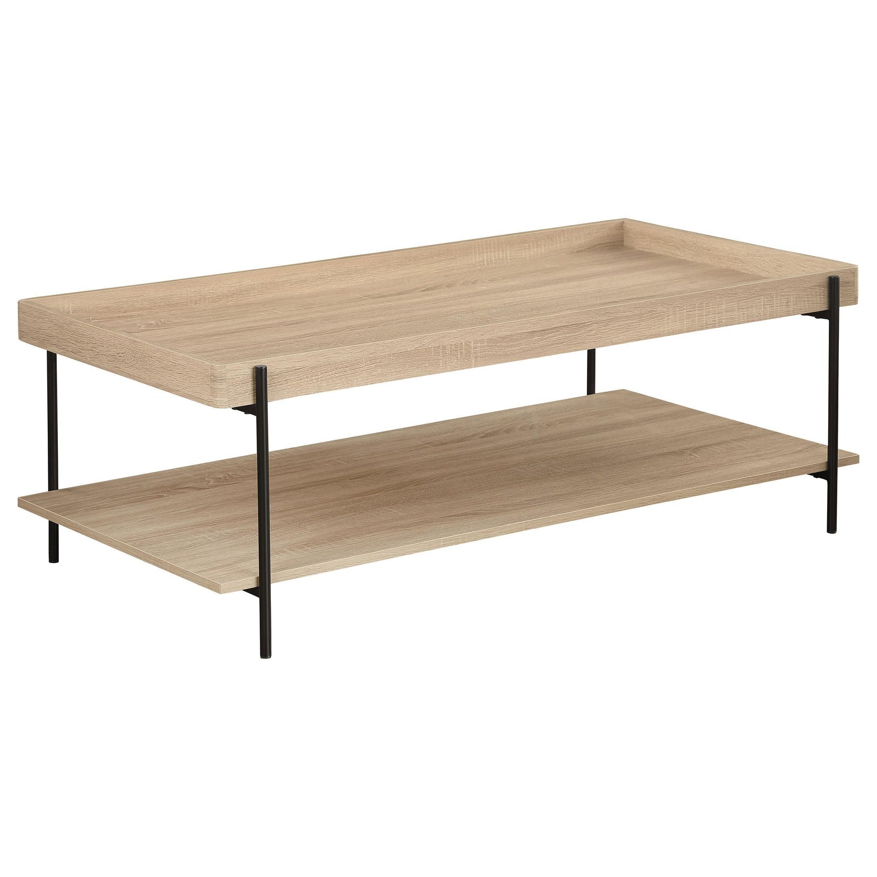 Fallon Rectangular Engineered Wood Coffee Table Light Brown 710308 - Ella Furniture