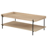 Fallon Rectangular Engineered Wood Coffee Table Light Brown 710308 - Ella Furniture