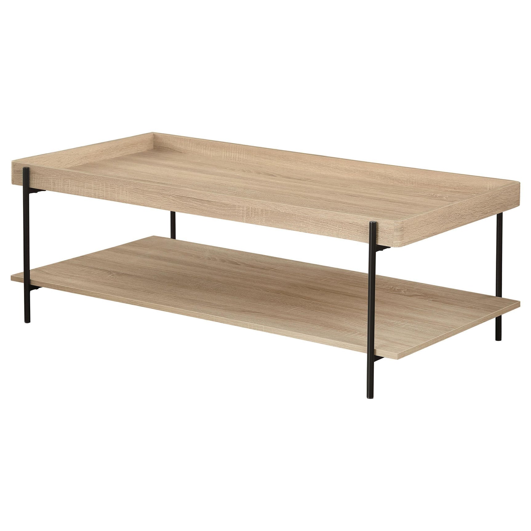 Fallon Rectangular Engineered Wood Coffee Table Light Brown 710308 - Ella Furniture