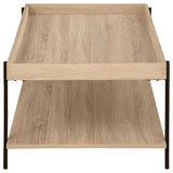 Fallon Rectangular Engineered Wood Coffee Table Light Brown 710308 - Ella Furniture