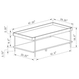 Fallon Rectangular Engineered Wood Coffee Table Light Brown 710308 - Ella Furniture