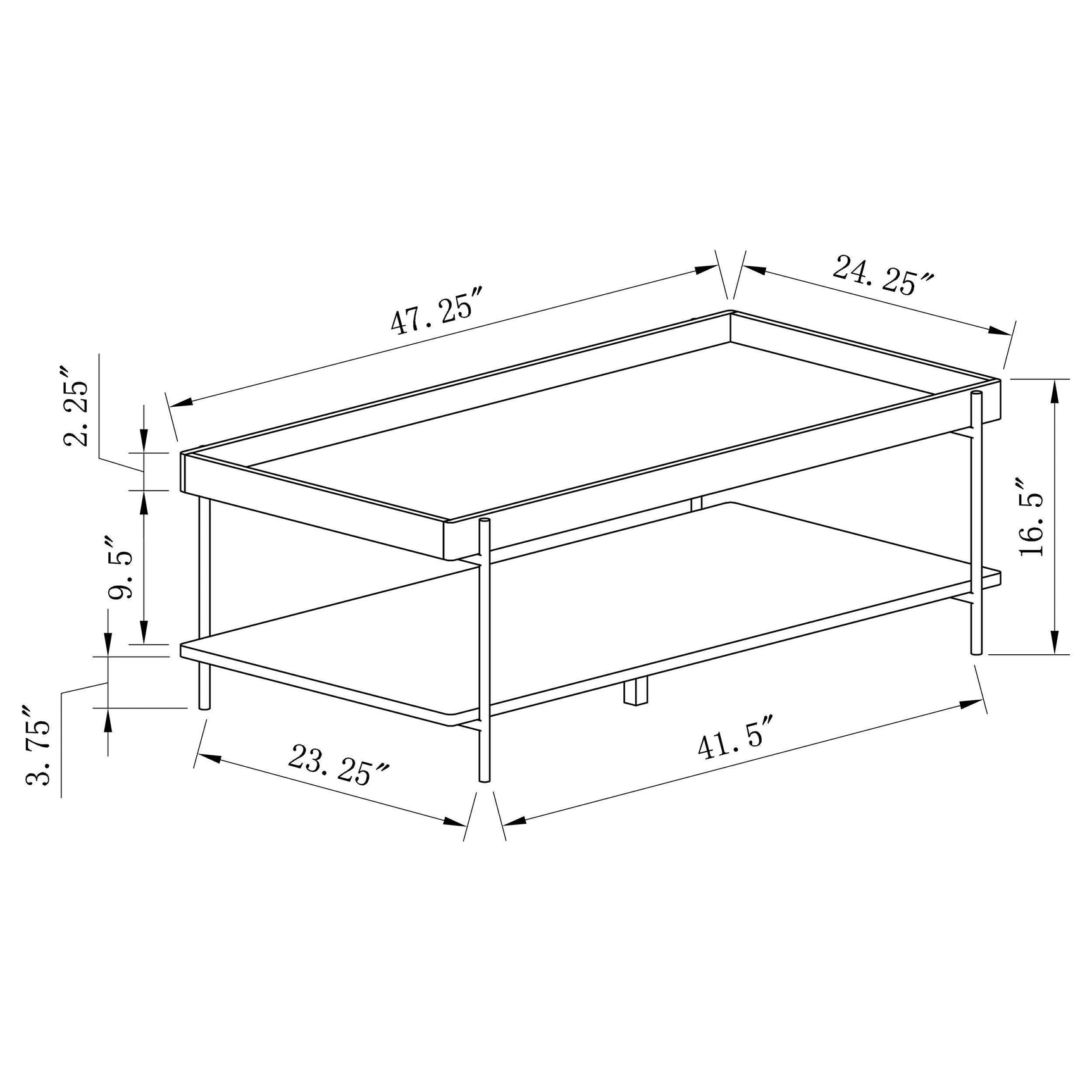 Fallon Rectangular Engineered Wood Coffee Table Light Brown 710308 - Ella Furniture