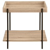 Fallon Square Engineered Wood End Table Light Brown 710307 - Ella Furniture