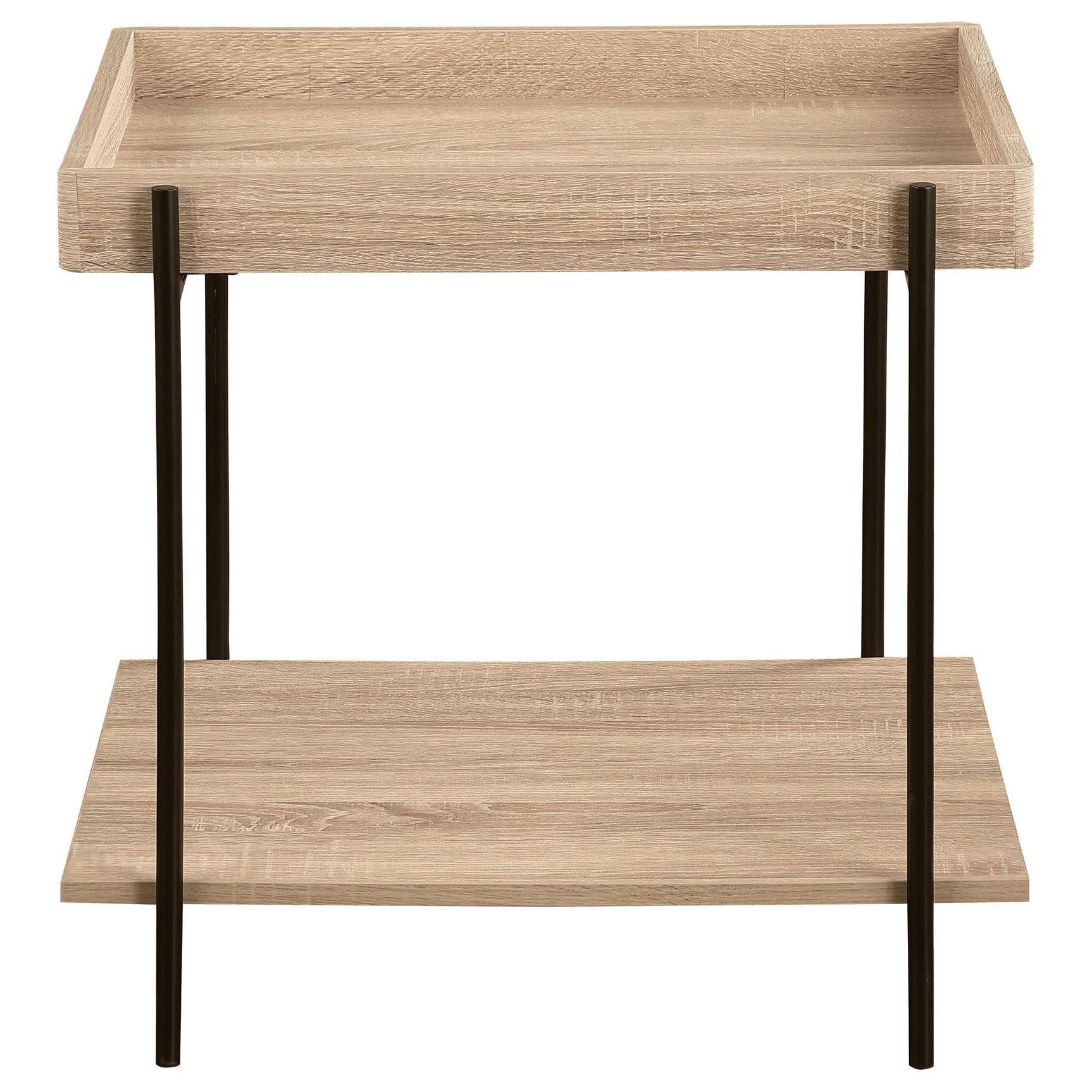 Fallon Square Engineered Wood End Table Light Brown 710307 - Ella Furniture