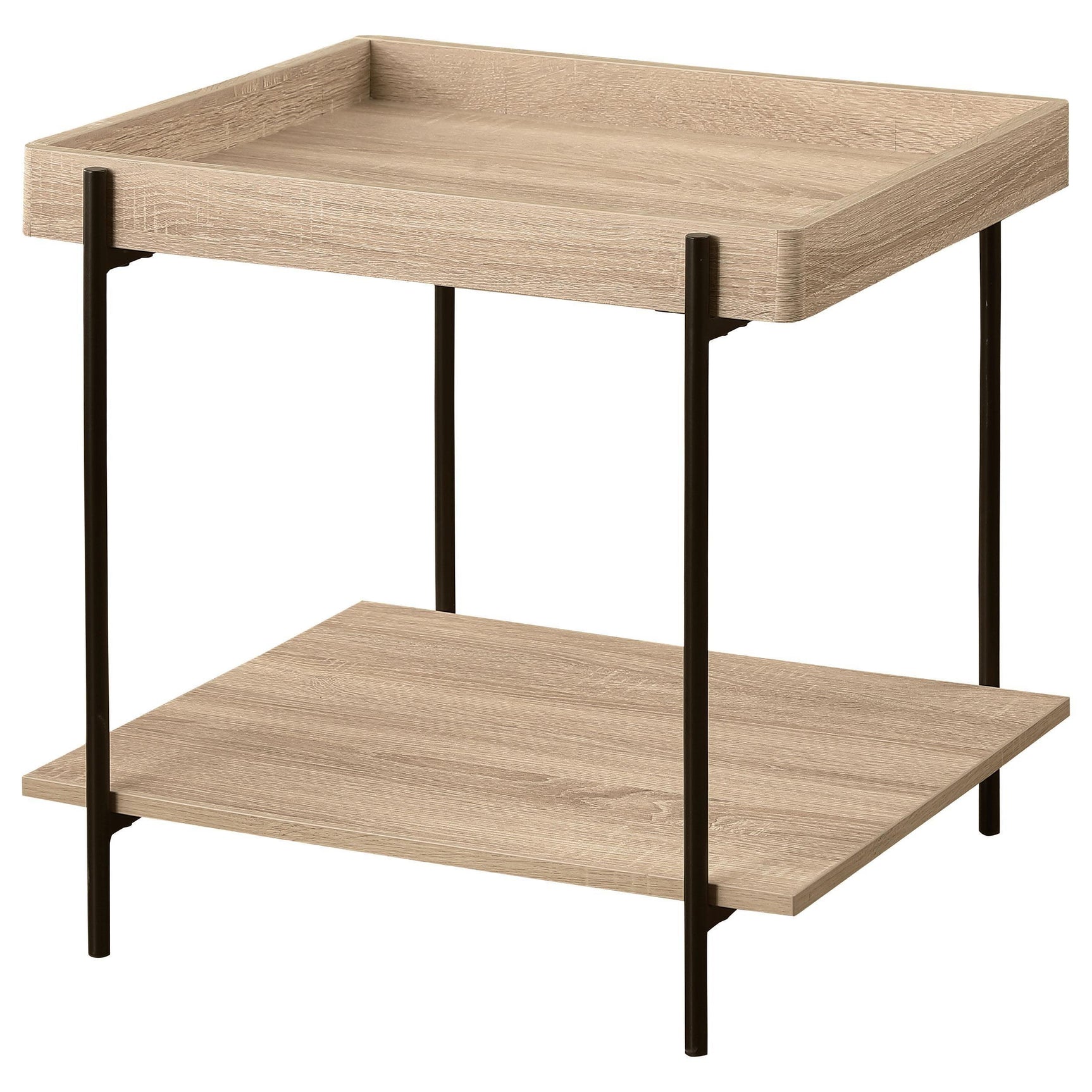 Fallon Square Engineered Wood End Table Light Brown 710307 - Ella Furniture