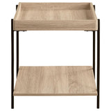 Fallon Square Engineered Wood End Table Light Brown 710307 - Ella Furniture