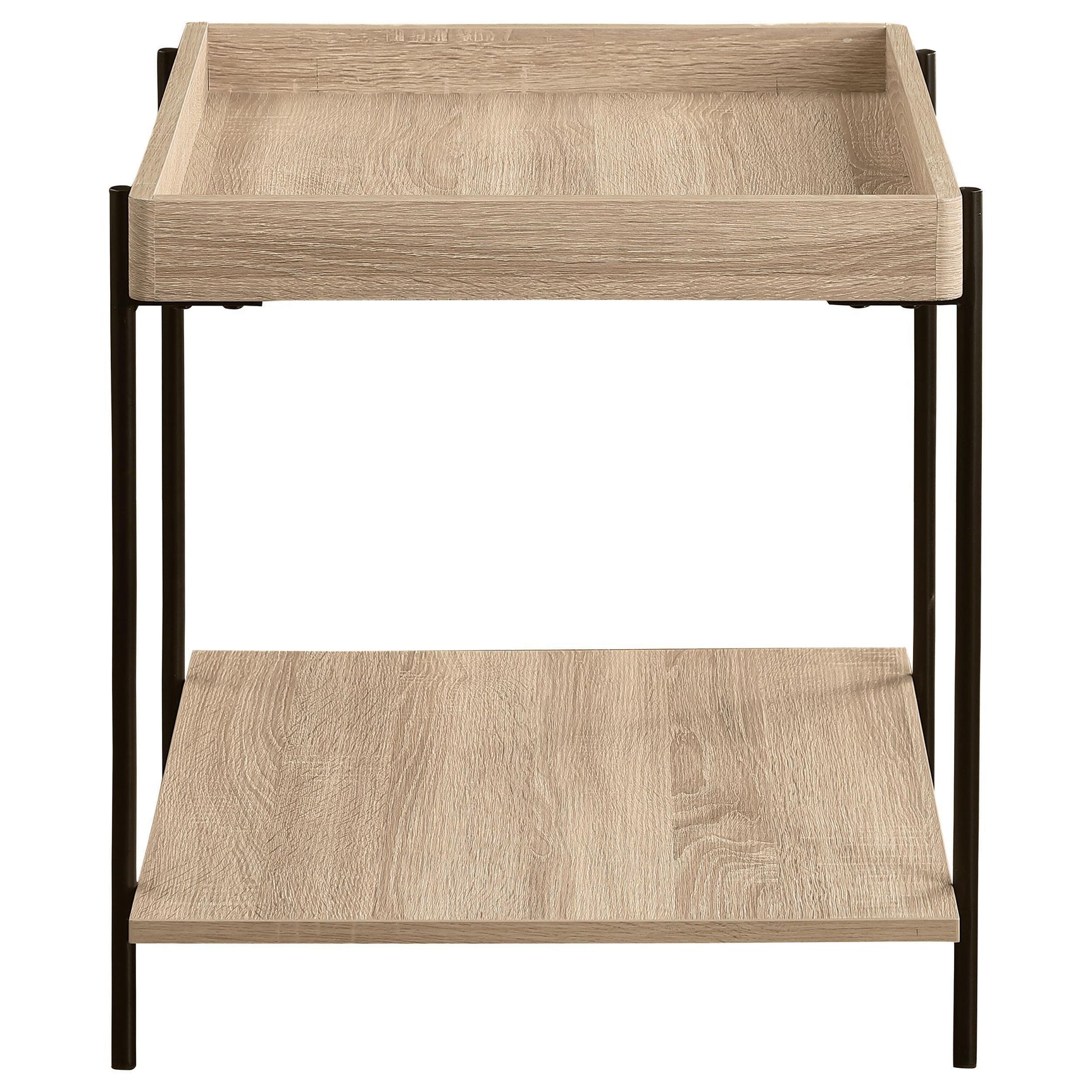 Fallon Square Engineered Wood End Table Light Brown 710307 - Ella Furniture