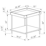 Fallon Square Engineered Wood End Table Light Brown 710307 - Ella Furniture