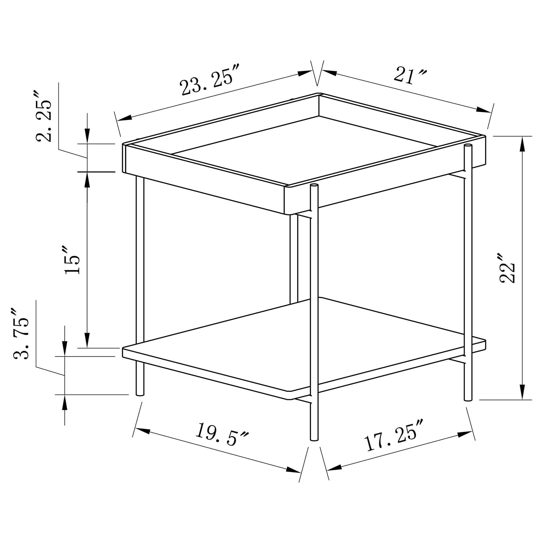 Fallon Square Engineered Wood End Table Light Brown 710307 - Ella Furniture