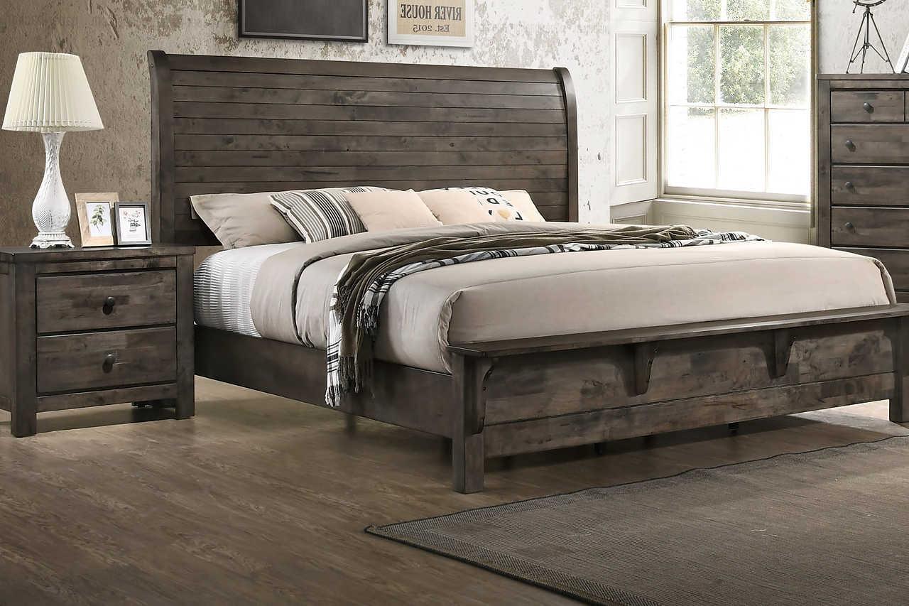 Farmhouse Sleigh Queen Bed - Ella Furniture