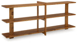 Fayemour Brown Console Sofa Table - Ella Furniture
