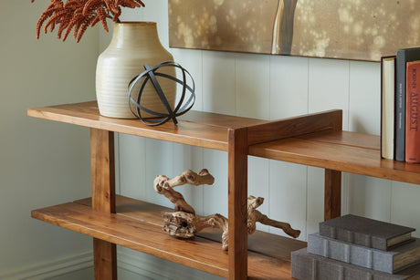 Fayemour Brown Console Sofa Table - Ella Furniture