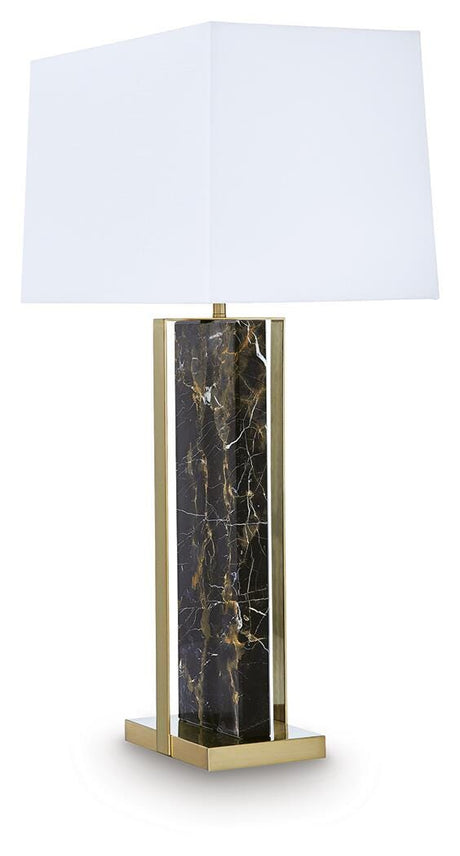 Neonish Black/Gold Finish Table Lamp — product image 3