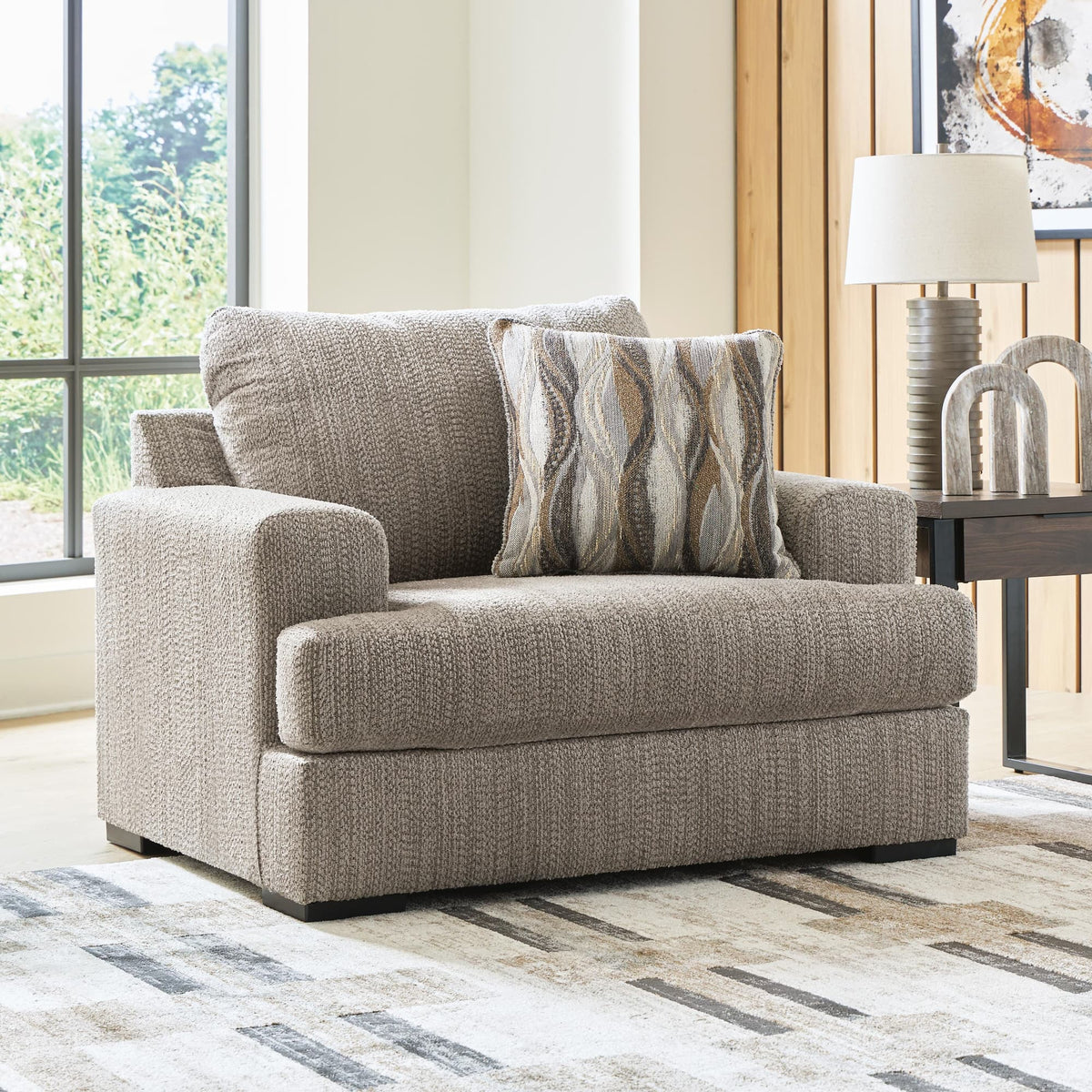 Lofwood Fossil Chenille Oversized Chair — product image 3