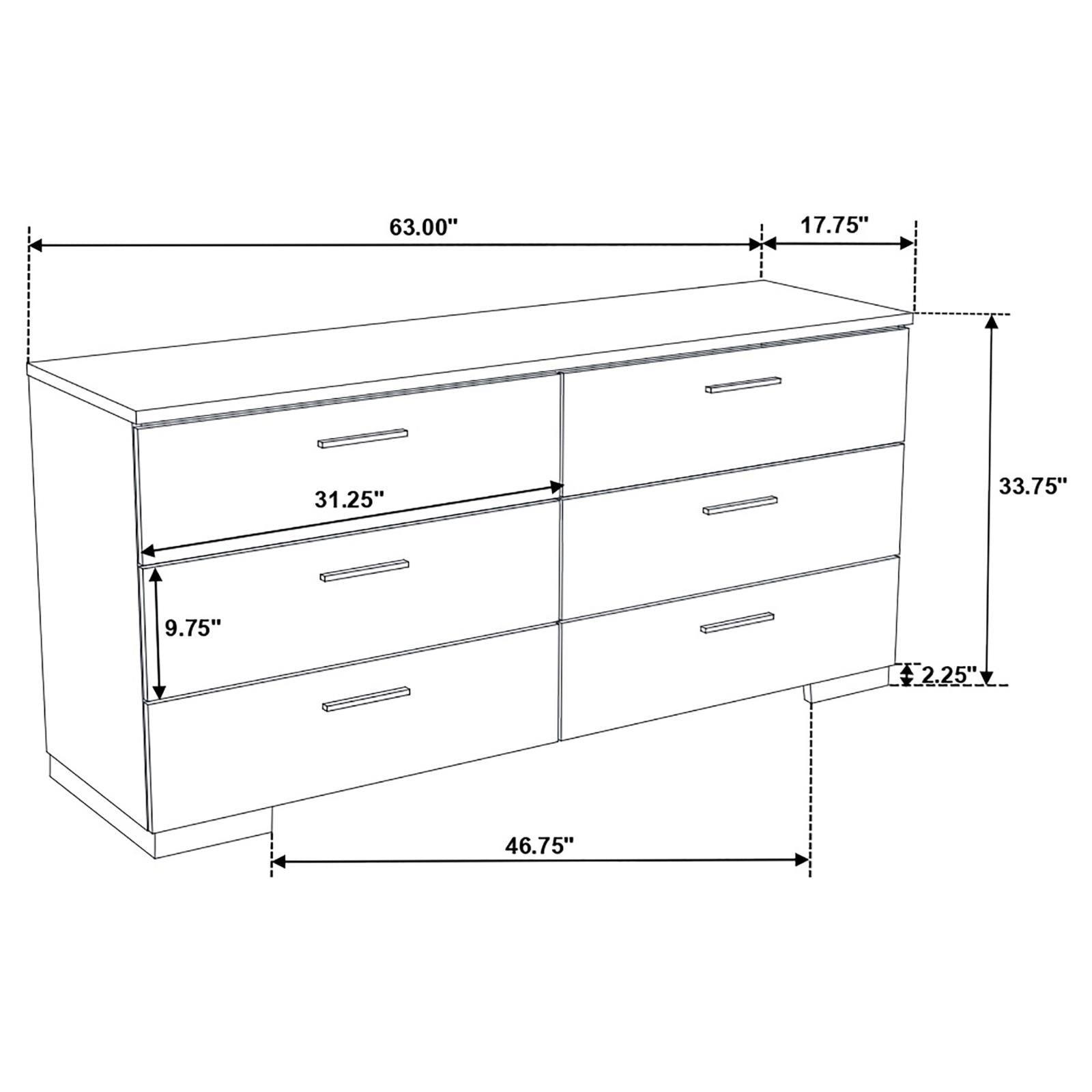 Felicity Collection Felicity 4-Piece Twin Bedroom Set With LED Headboard And Mirror Glossy White 203500T-s4l - Ella Furniture