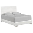 Felicity Collection Felicity Wood Queen Panel Bed White High Gloss 203501Q - Ella Furniture