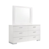 Felicity Glossy White Upholstered Platform Bedroom Set - Ella Furniture