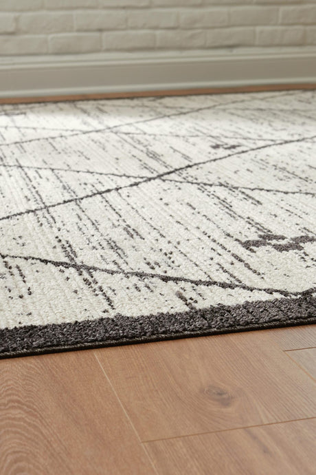 Fenriston Cream/Black Large Rug detail view