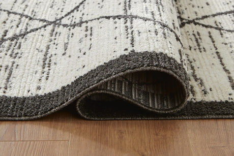 Fenriston Cream/Black Large Rug detail view