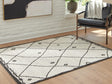 Fenriston Cream/Black Medium Rug from Ella Furniture