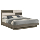 Fenwick Eastern King Bed Bookcase Headboard Grey Oak view 3