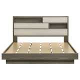 Fenwick Eastern King Bed Bookcase Headboard Grey Oak view 4