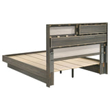 Fenwick Queen Bed Bookcase Headboard Grey Oak view 5